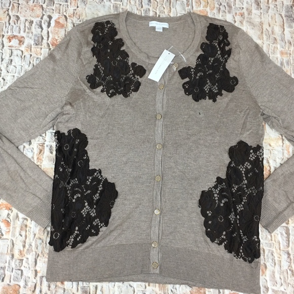 New York & Company Sweaters - NYC NEW with tags Cardigan, lace, buttons, size L